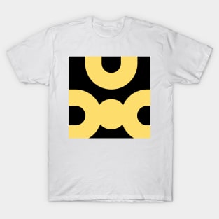 black and yellow Minimalistic pattern T-Shirt